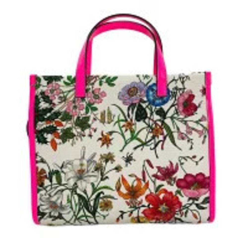 Gucci Canvas Flora Flower Handbag Multicolor